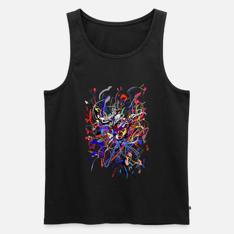 abstrakt - Männer Premium Bio Tank Top - Schwarz