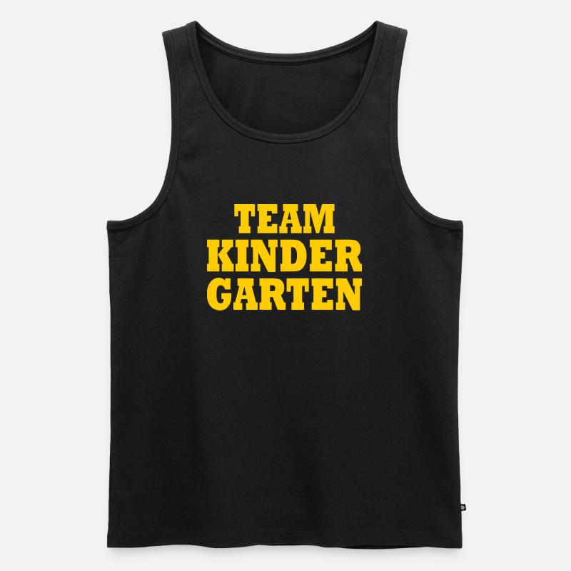 Team kindergarten - Männer Premium Bio Tank Top - Schwarz