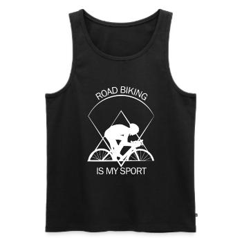 Racer - Men's Premium Organic Tank Top - black - Front - Michal (187cm)