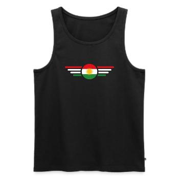 Ich liebe Kurdistan, Eleganz Stil Design T-Shirt - Männer Premium Bio Tank Top - Schwarz - Vorne - Michal (187cm)