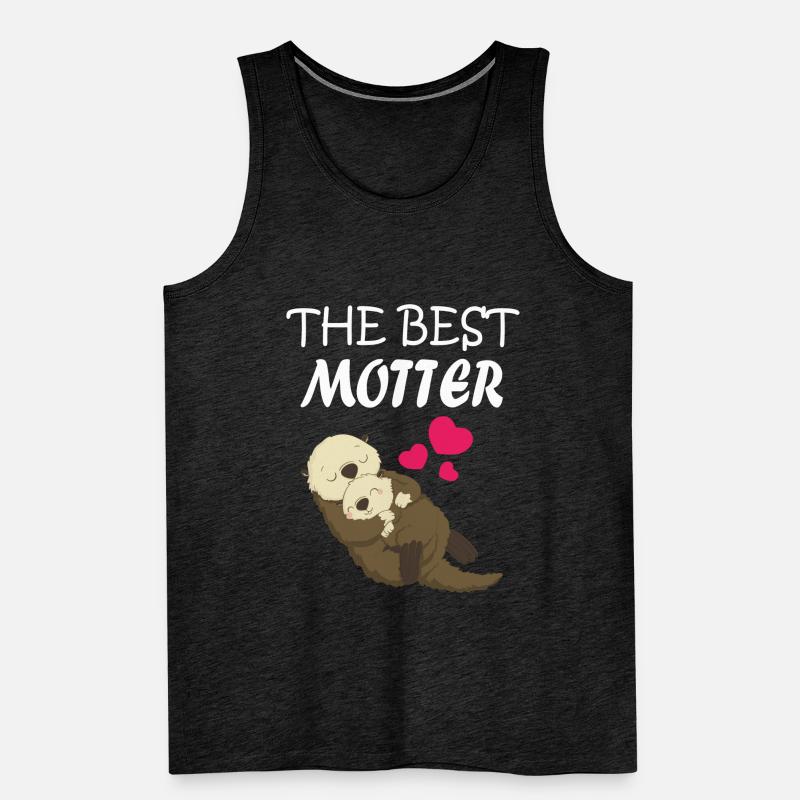Beste Mutter Otter Bieber Mama Liebe Männer Premium Bio Tank Top
