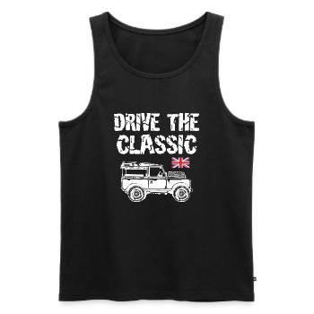 Drive the Classic - Men's Premium Organic Tank Top - black - Front - AI Model Male 178 light (178cm)