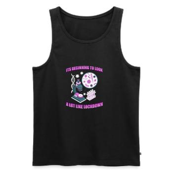 Biologie Biologe Mikroskop - Männer Premium Bio Tank Top - Schwarz - Vorne - Michal (187cm)