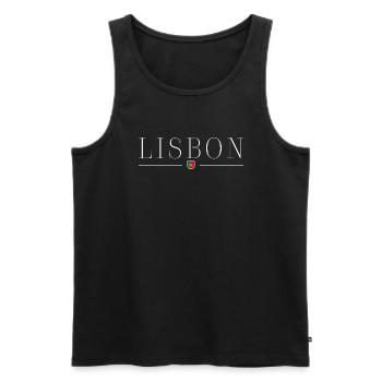 Lisbonne Portugal T-shirt - Débardeur bio Premium Homme - noir - Devant - AI Model Male 178 light (178cm)
