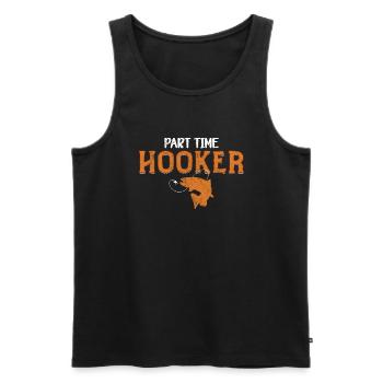 Angler Fisherman Fishing Fishing Gift Idea Funny - Men's Premium Organic Tank Top - black - Front - Michal (187cm)