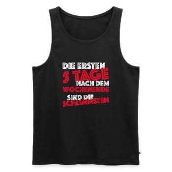 Party machen am Wochenende | Bier, feiern - Männer Premium Bio Tank Top - Schwarz - Vorne - AI Model Male 178 light (178cm)