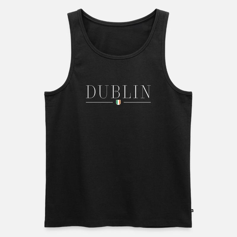 Dublin: Kultur, Charme, Lebensfreude - Männer Premium Bio Tank Top - Schwarz