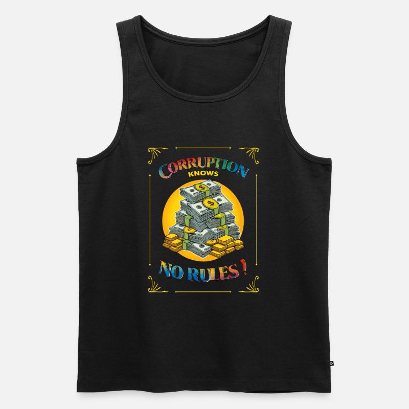 Korruption kennt keine Regeln - Männer Premium Bio Tank Top - Schwarz