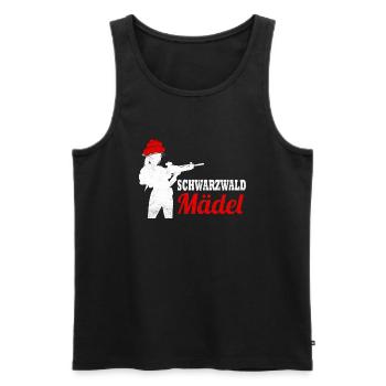 Schwarzwaldmädel Bollenhut Schwarzwald - Männer Premium Bio Tank Top - Schwarz - Vorne - Michal (187cm)