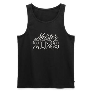 Meister 2023 Meisterprüfung Meisterbrief - Männer Premium Bio Tank Top - Schwarz - Vorne - Michal (187cm)