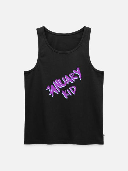 Geboren im Jänner - January Kid - Männer Premium Bio Tank Top - Schwarz