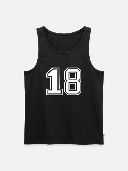 18 - Men's Premium Organic Tank Top - black