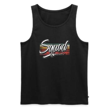 Squad - Men's Premium Organic Tank Top - black - Front - Michal (187cm)