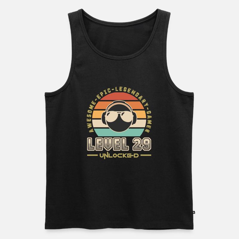 Stufe 29 - Männer Premium Bio Tank Top - Schwarz