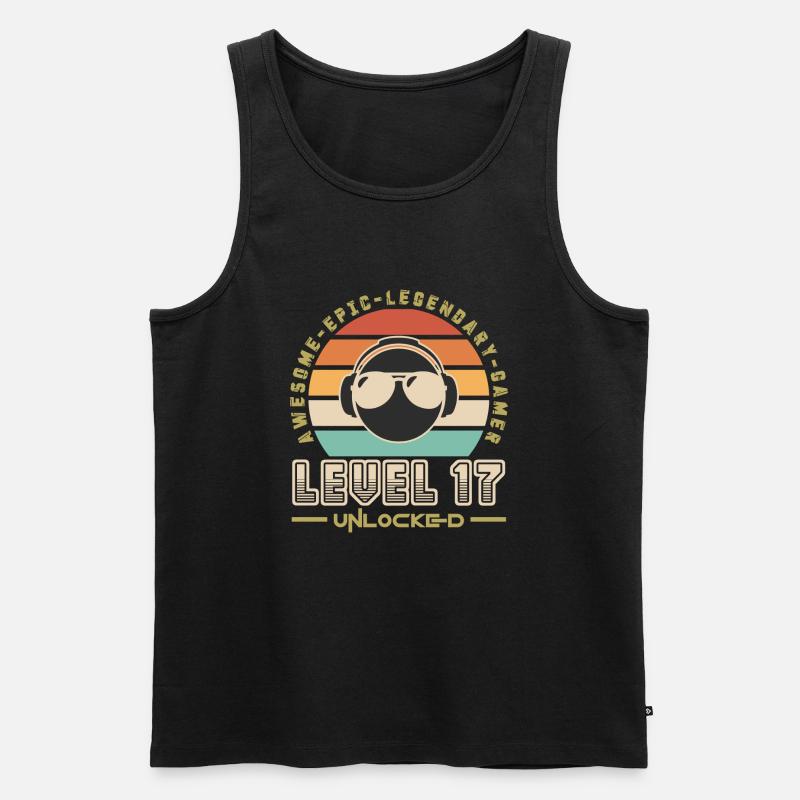 Stufe 17 - Männer Premium Bio Tank Top - Schwarz