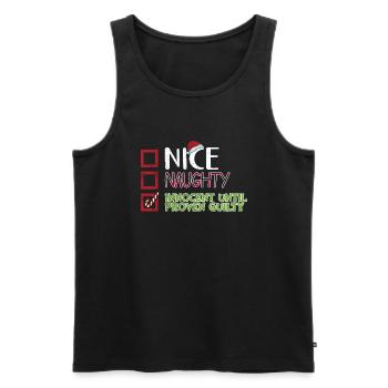 Noël Noël Humour Drôle Dire Drôle - Débardeur bio Premium Homme - noir - Devant - Michal (187cm)