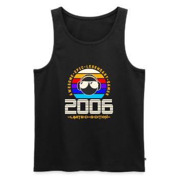 2006 - Männer Premium Bio Tank Top - Schwarz - Vorne - Michal (187cm)