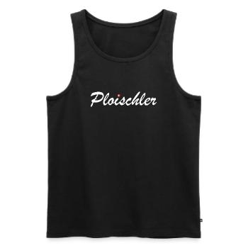 Ploischler | Schwerenöter, Schweiz, Dialekt - Männer Premium Bio Tank Top - Schwarz - Vorne - Michal (187cm)