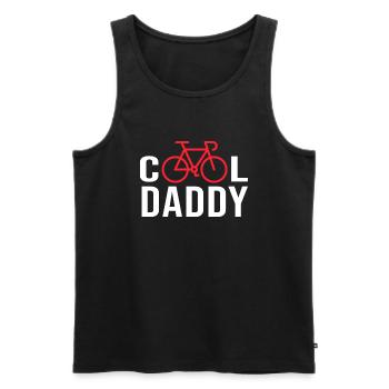 Vélo velo cool daddy sport fête des pères - Débardeur bio Premium Homme - noir - Devant - Michal (187cm)