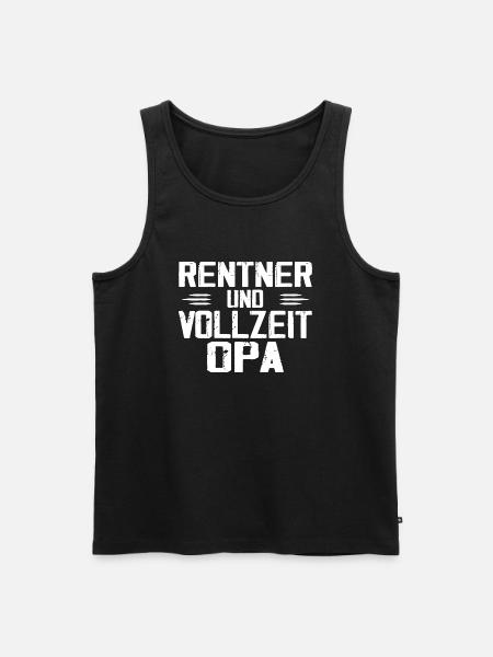 Rentner sondern Vollzeit Opa - Männer Premium Bio Tank Top - Schwarz