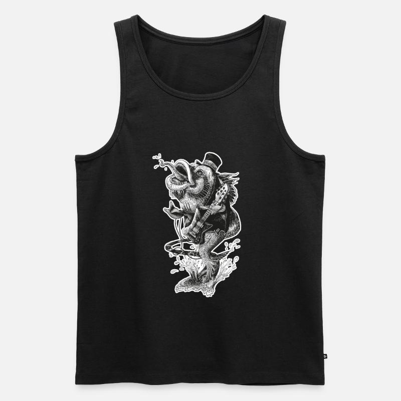 Fish 'n Roll - Männer Premium Bio Tank Top - Schwarz