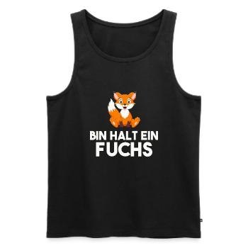 Bin Halt Ein Fuchs - Männer Premium Bio Tank Top - Schwarz - Vorne - AI Model Male 178 light (178cm)