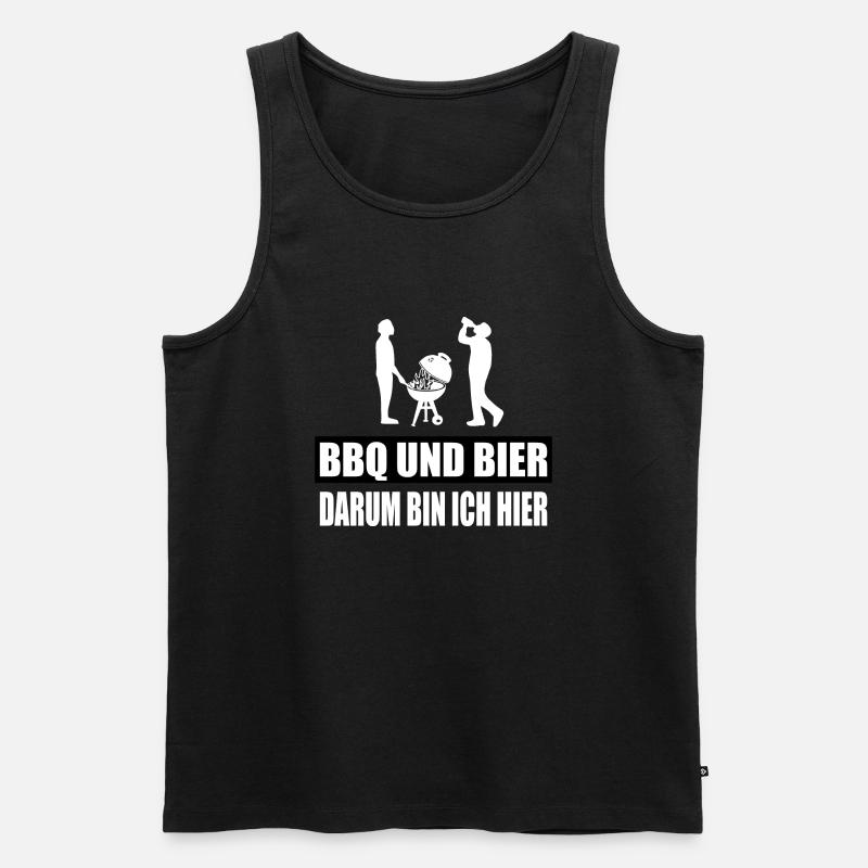 BBQ - Männer Premium Bio Tank Top - Schwarz