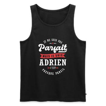 Adrien Parfait Cadeau prenom adrien - Débardeur bio Premium Homme - noir - Devant - AI Model Male 178 light (178cm)