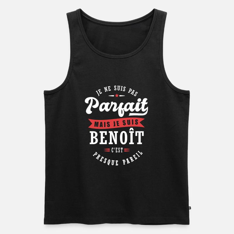 Benoît Parfait Cadeau prenom benoît - Débardeur bio Premium Homme - noir