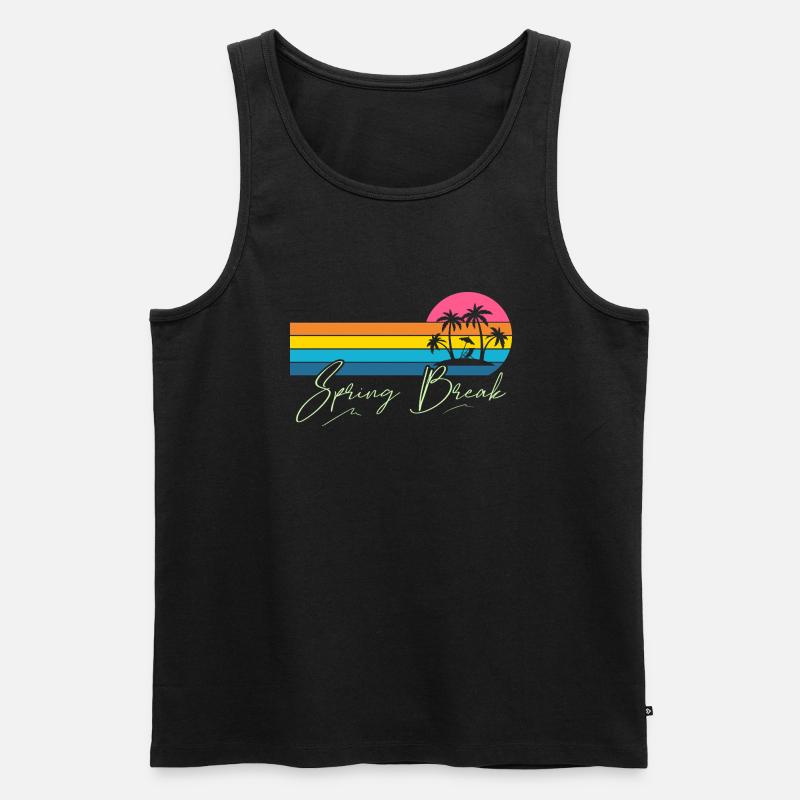 Spring Break - Männer Premium Bio Tank Top - Schwarz