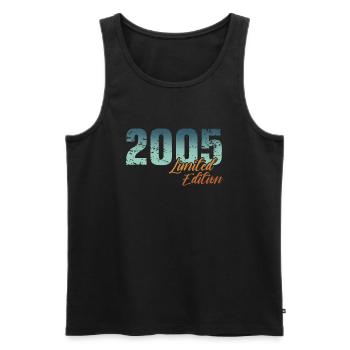 18th birthday 2005 Born 18 years - Men's Premium Organic Tank Top - black - Front - Michal (187cm)