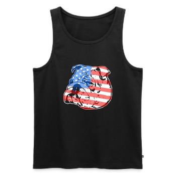 Old English Bulldog Old English Bulldog Flag - Men's Premium Organic Tank Top - black - Front - AI Model Male 178 light (178cm)