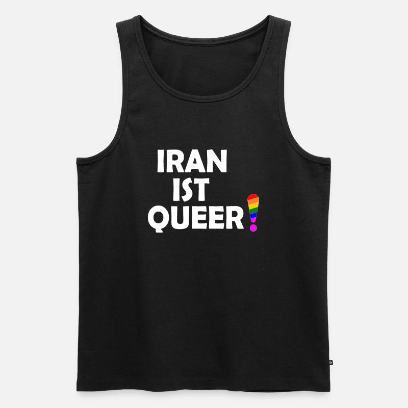Iran ist queer - Männer Premium Bio Tank Top - Schwarz