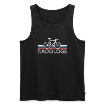 RADOLOGE CYCOLOGIST RADRENNFAHRER RETRO RENNRAD - Männer Premium Bio Tank Top - Schwarz - Vorne - Michal (187cm)