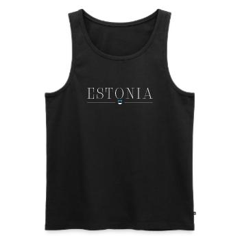 Estonie : l’élégance nordique sur chaque maillot - Débardeur bio Premium Homme - noir - Devant - Michal (187cm)