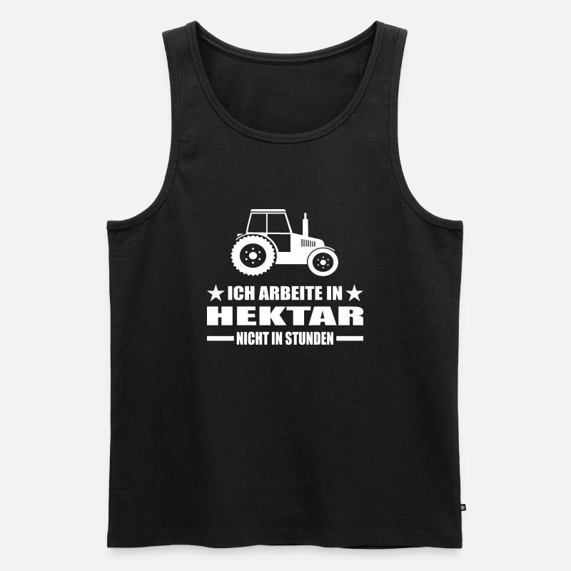 Traktor - Männer Premium Bio Tank Top - Schwarz