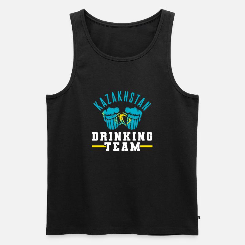 Kasachstan - Männer Premium Bio Tank Top - Schwarz