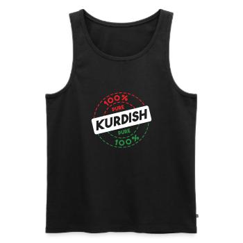 Kurdistan - Männer Premium Bio Tank Top - Schwarz - Vorne - AI Model Male 178 light (178cm)