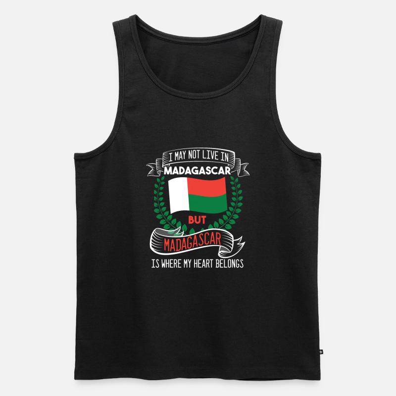 Madagaskar - Männer Premium Bio Tank Top - Schwarz