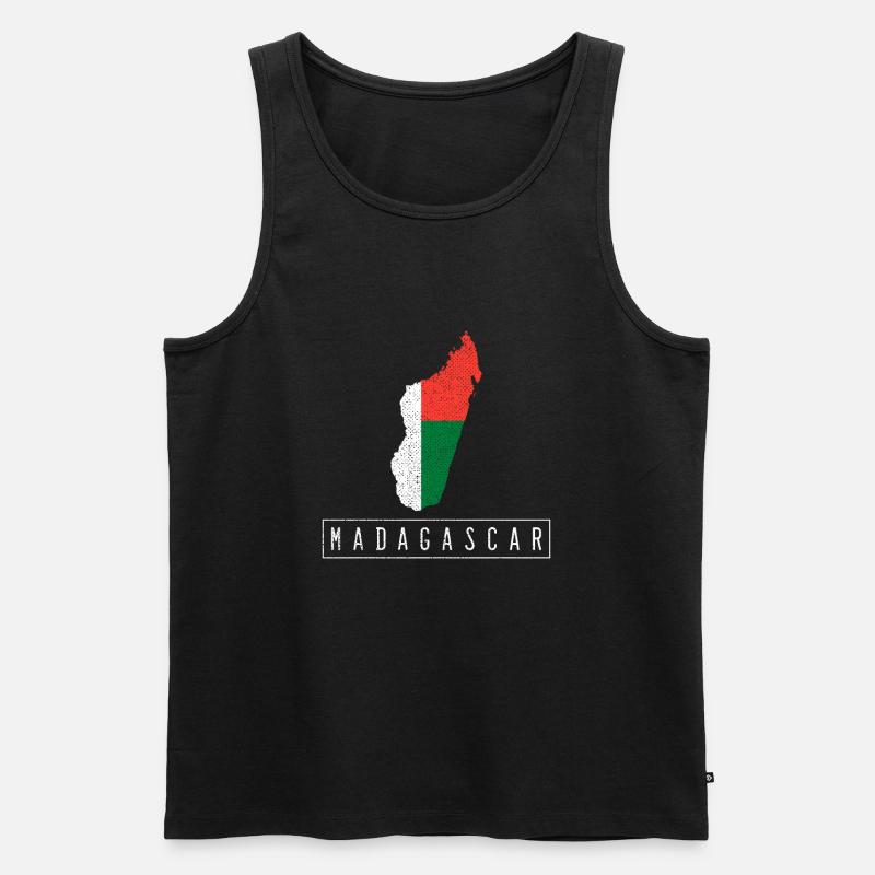 Madagaskar - Männer Premium Bio Tank Top - Schwarz