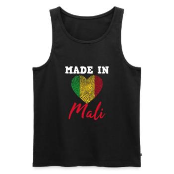 Mali - Débardeur bio Premium Homme - noir - Devant - AI Model Male 178 light (178cm)