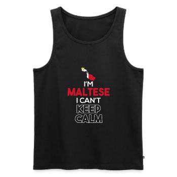 Malta - Men's Premium Organic Tank Top - black - Front - AI Model Male 178 light (178cm)