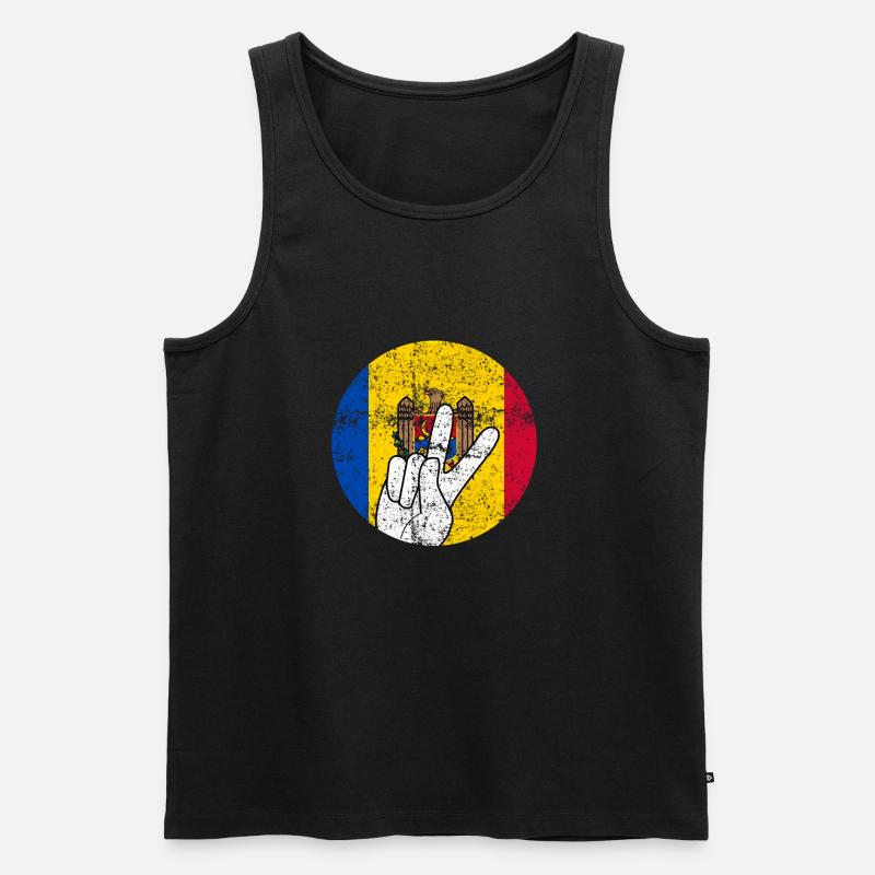 Moldau - Männer Premium Bio Tank Top - Schwarz