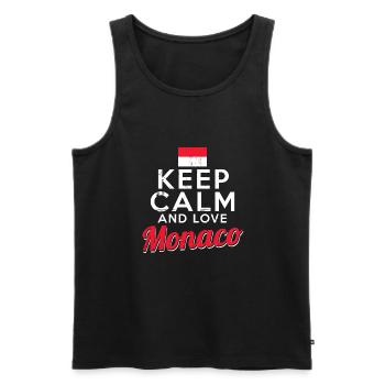 Monaco - Débardeur bio Premium Homme - noir - Devant - Michal (187cm)