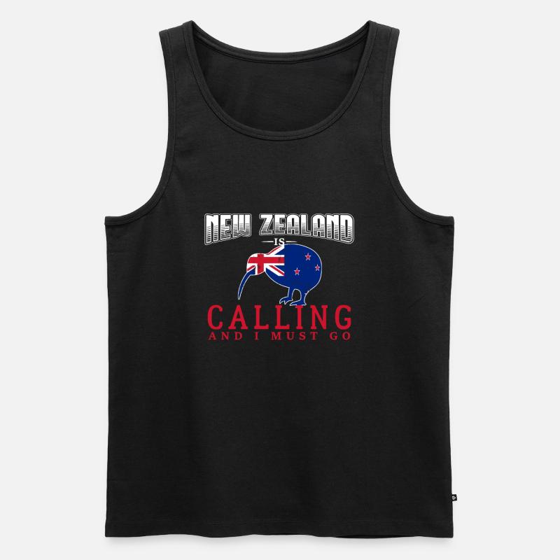 Neuseeland - Männer Premium Bio Tank Top - Schwarz