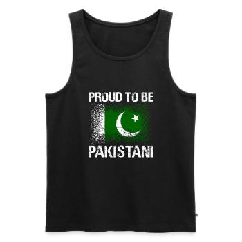 Pakistan - Débardeur bio Premium Homme - noir - Devant - AI Model Male 178 light (178cm)