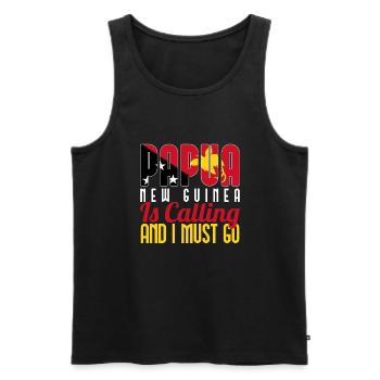 Papua Neuguinea - Männer Premium Bio Tank Top - Schwarz - Vorne - AI Model Male 178 light (178cm)