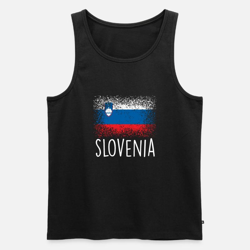 Slowenien - Männer Premium Bio Tank Top - Schwarz