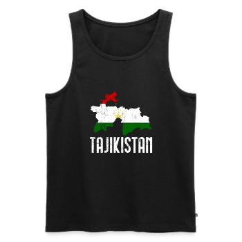 Tadschikistan - Männer Premium Bio Tank Top - Schwarz - Vorne - Michal (187cm)