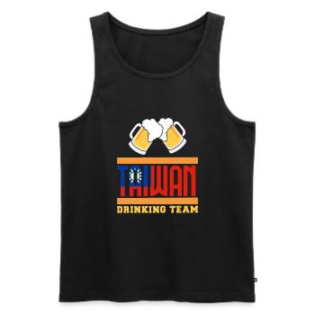 Taiwan - Men's Premium Organic Tank Top - black - Front - AI Model Male 178 light (178cm)